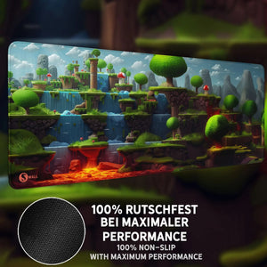 Gaming Mauspad XXL Game 2d World Jump´n Run 90x40 | 80x30 | 45x40 cm PREMIUM-DICKE 4 MM - Sunnywall - Individualität trifft Design