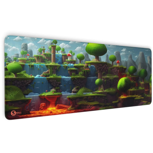 Gaming Mauspad XXL Game 2d World Jump´n Run 90x40 | 80x30 | 45x40 cm PREMIUM-DICKE 4 MM - Sunnywall - Individualität trifft Design