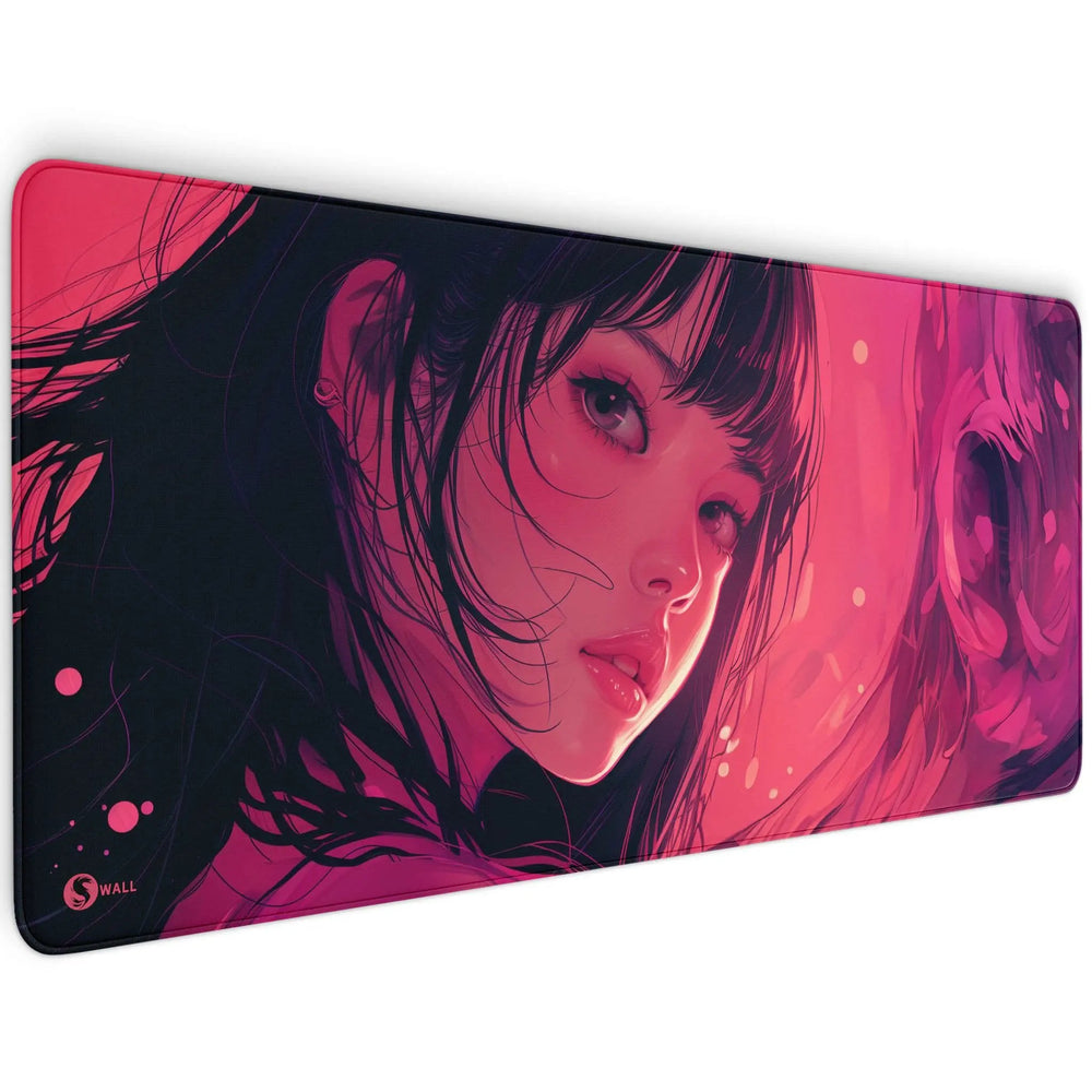 Gaming Mauspad XXL Girl in Pink PREMIUM-DICKE 4 MM - Sunnywall - Individualität trifft Design
