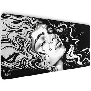 Gaming Mauspad XXL Ink Girl Premium 4mm dick - Sunnywall - Individualität trifft Design
