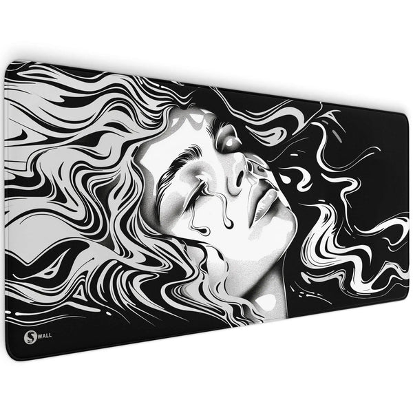 Gaming Mauspad XXL Ink Girl Premium 4mm dick - Sunnywall - Individualität trifft Design
