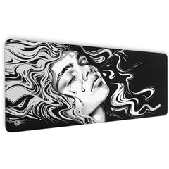 Gaming Mauspad XXL Ink Girl Premium 4mm dick - Sunnywall - Individualität trifft Design
