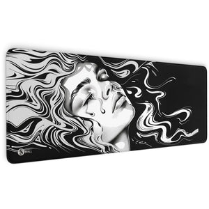 Gaming Mauspad XXL Ink Girl Premium 4mm dick - Sunnywall - Individualität trifft Design