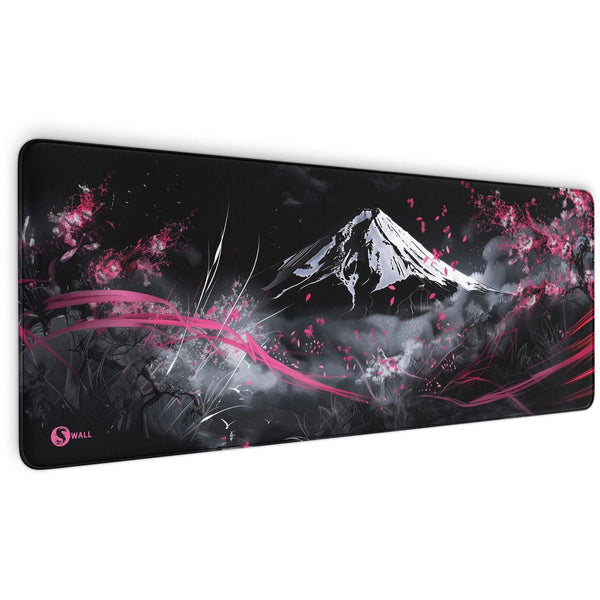 Gaming Mauspad XXL Japanese Mountain Sakura 90x40 | 80x30 | 45x40 cm 4 mm Premium-Dicke - Sunnywall - Individualität trifft Design