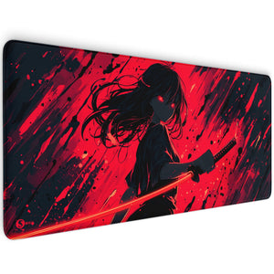 Gaming Mauspad XXL Katana Demon 90x40 | 80x30 | 45x40 cm 4mm Premiumdicke - Sunnywall - Individualität trifft Design