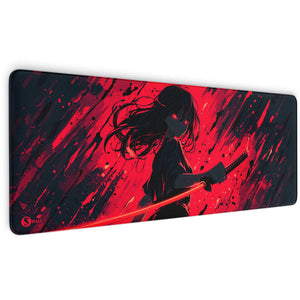 Gaming Mauspad XXL Katana Demon 90x40 | 80x30 | 45x40 cm 4mm Premiumdicke - Sunnywall - Individualität trifft Design