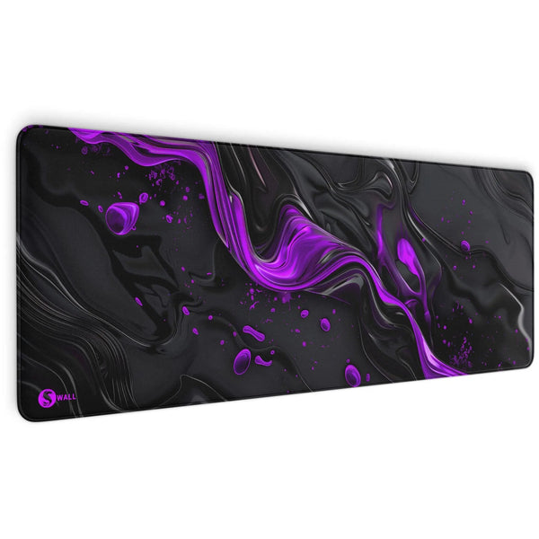 Gaming Mauspad XXL Liquid Stripe schwarz purpur 90x40 | 80x30 | 45x40 cm PREMIUM-DICKE 4 MM - Sunnywall - Individualität trifft Design