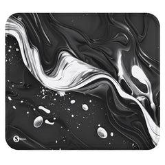 Gaming Mauspad XXL Liquid Stripe schwarz weiss 90x40 | 80x30 | 45x40 cm PREMIUM-DICKE 4 MM - Sunnywall - Individualität trifft Design