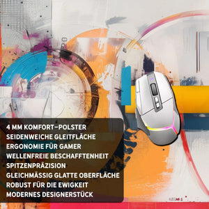 Gaming Mauspad XXL Modern Art Abstract 90x40 | 80x30 | 45x40 cm 4mm Premiumdicke - Sunnywall - Individualität trifft Design