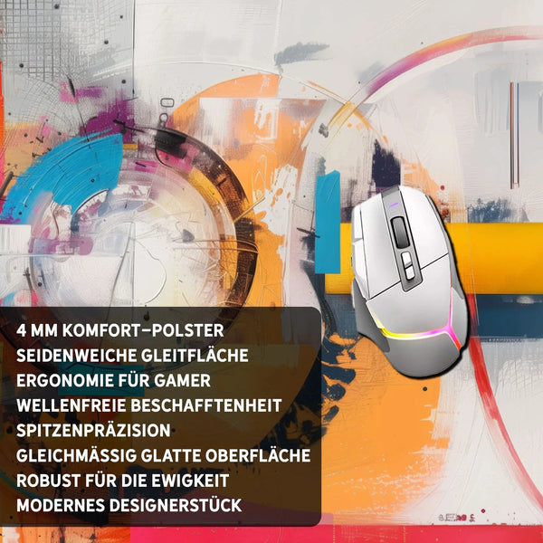 Gaming Mauspad XXL Modern Art Abstract 90x40 | 80x30 | 45x40 cm 4mm Premiumdicke - Sunnywall - Individualität trifft Design