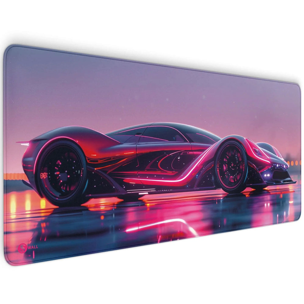 Gaming Mauspad XXL Neon Car 90x40 | 80x30 | 45x40 cm PREMIUM-DICKE 4 MM - Sunnywall - Individualität trifft Design