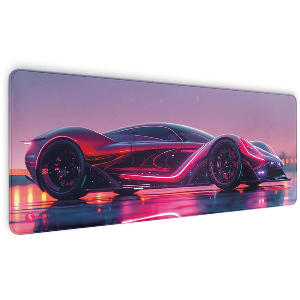 Gaming Mauspad XXL Neon Car 90x40 | 80x30 | 45x40 cm PREMIUM-DICKE 4 MM - Sunnywall - Individualität trifft Design