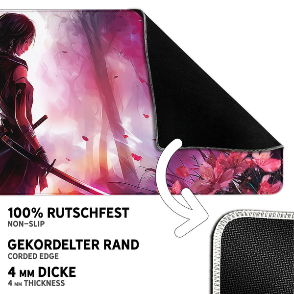 Gaming Mauspad XXL Sakura Blossom Blade 90x40 | 80x30 | 45x40 cm 4mm Premiumdicke - Sunnywall - Individualität trifft Design