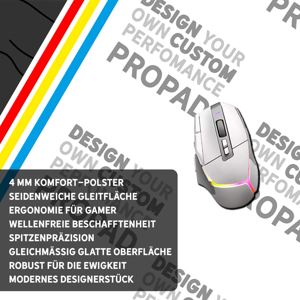 Gaming Mauspad XXL selbst gestalten mit Foto Logo Grafik – 90x40 cm – Premium 4 mm dick - Sunnywall - Individualität trifft Design