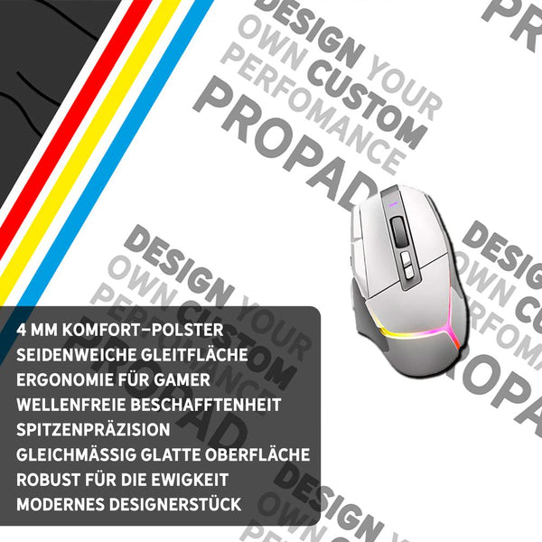Gaming Mauspad XXL selbst gestalten mit Foto Logo Grafik – 90x40 cm – Premium 4 mm dick - Sunnywall - Individualität trifft Design