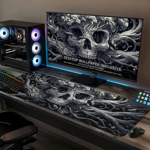 Gaming Mauspad XXL Skull Tree 90x40 | 80x30 | 45x40 cm 4mm Premium Dicke - Sunnywall - Individualität trifft Design