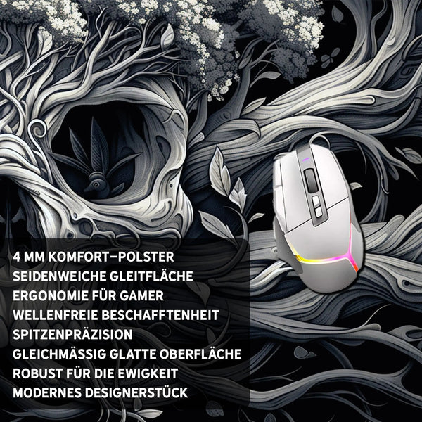 Gaming Mauspad XXL Skull Tree 90x40 | 80x30 | 45x40 cm 4mm Premium Dicke - Sunnywall - Individualität trifft Design