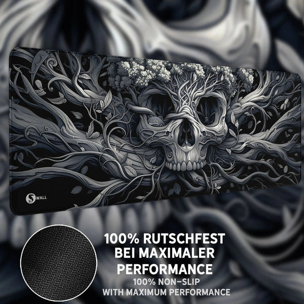 Gaming Mauspad XXL Skull Tree 90x40 | 80x30 | 45x40 cm 4mm Premium Dicke - Sunnywall - Individualität trifft Design