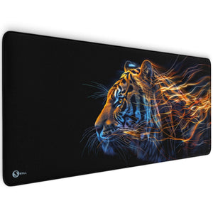 Gaming Mauspad XXL Tiger Data 90x40 | 80x30 | 45x40 cm 4mm Premiumdicke - Sunnywall - Individualität trifft Design