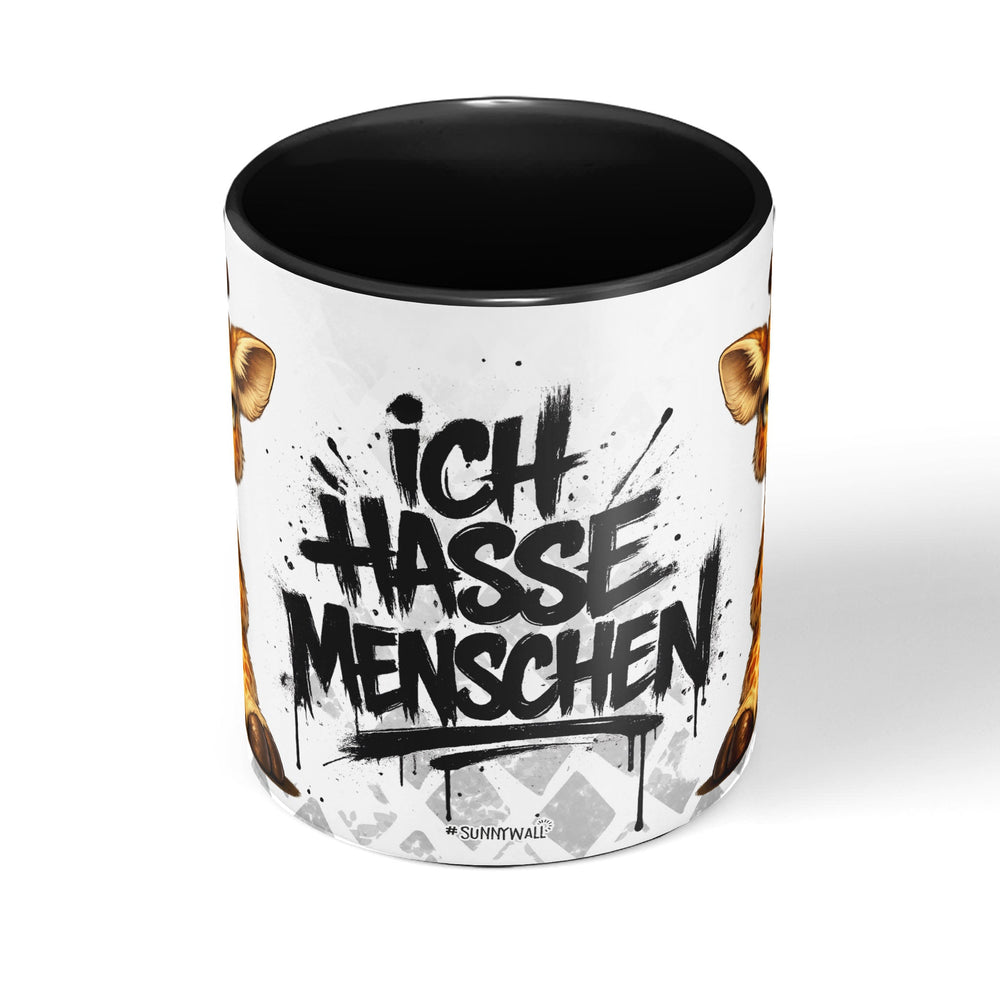 Giraffe Tasse „Ich hasse Menschen“ – Lustige Kaffeetasse - Sunnywall - Individualität trifft Design