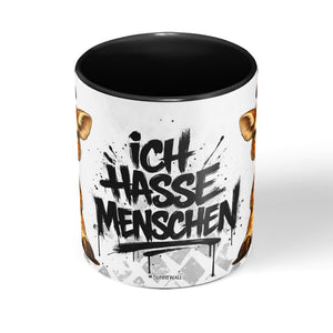 Giraffe Tasse „Ich hasse Menschen“ – Lustige Kaffeetasse - Sunnywall - Individualität trifft Design