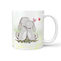 Hasen Tasse Liebe mit kuschelnden Kaninchen - Sunnywall - Individualität trifft Design