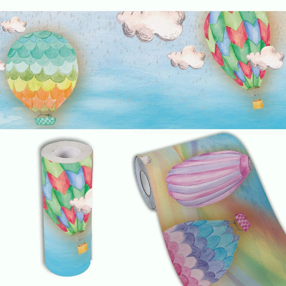 Heißluftballon Bordüre Vliestapete Kinderzimmer - Sunnywall - Individualität trifft Design