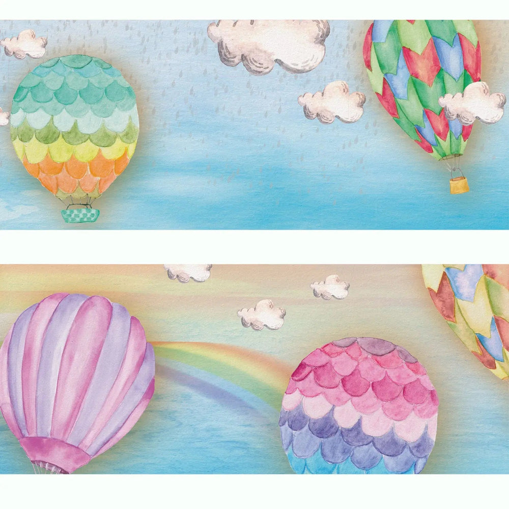 Heißluftballon Bordüre Vliestapete Kinderzimmer - Sunnywall - Individualität trifft Design