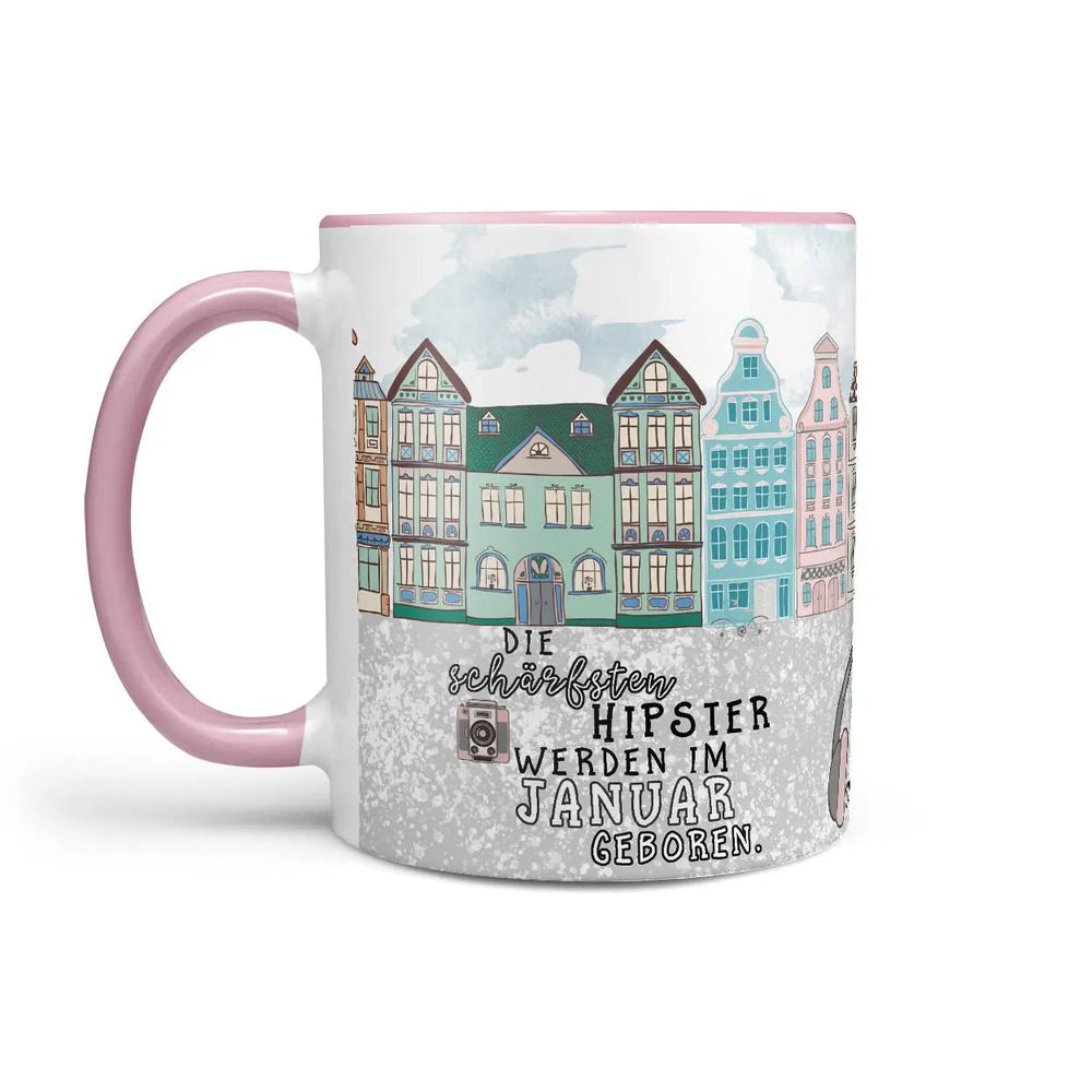 Hipster Tasse Geburtstag Die schärfsten Hipster werden im Wunschmonat geboren - Sunnywall - Individualität trifft Design