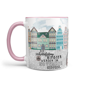 Hipster Tasse Geburtstag Die schärfsten Hipster werden im Wunschmonat geboren - Sunnywall - Individualität trifft Design