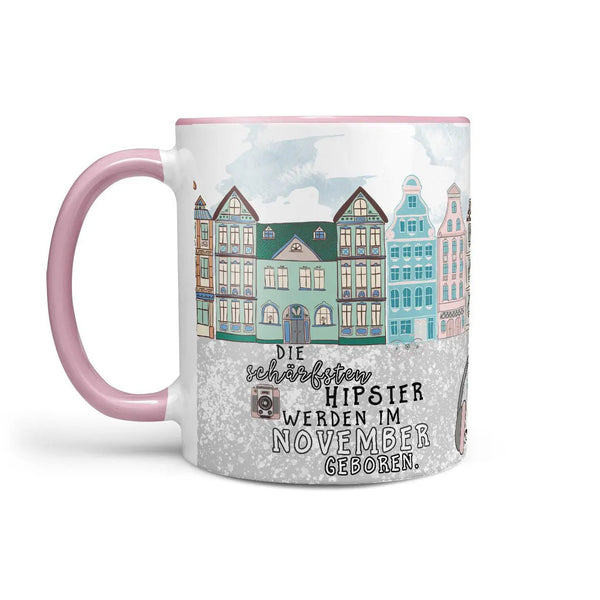 Hipster Tasse Geburtstag Die schärfsten Hipster werden im Wunschmonat geboren - Sunnywall - Individualität trifft Design