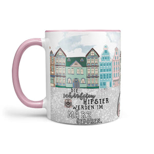 Hipster Tasse Geburtstag Die schärfsten Hipster werden im Wunschmonat geboren - Sunnywall - Individualität trifft Design
