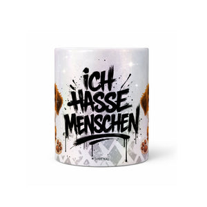 Hund Tasse „Ich hasse Menschen“ – Lustige Kaffeetasse - Sunnywall - Individualität trifft Design