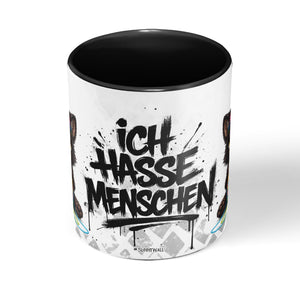 Katze Tasse „Ich hasse Menschen“ – Lustige Kaffeetasse - Sunnywall - Individualität trifft Design