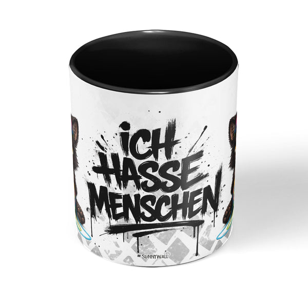 Katze Tasse „Ich hasse Menschen“ – Lustige Kaffeetasse - Sunnywall - Individualität trifft Design