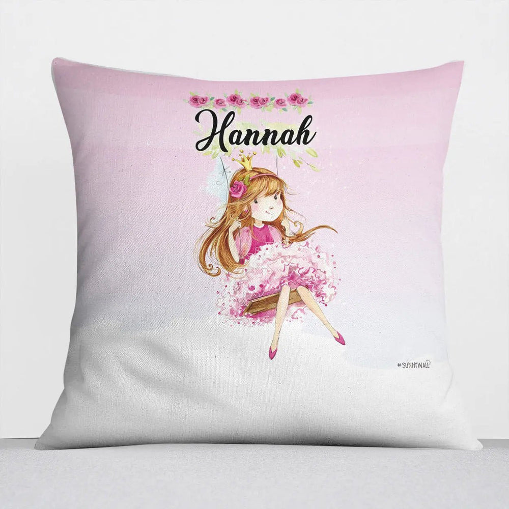 Kissen mit Reißverschluss Prinzessin – Personalisiert mit Namen - Sunnywall - Individualität trifft Design