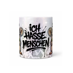 Koala Tasse „Ich hasse Menschen“ – Lustige Kaffeetasse - Sunnywall - Individualität trifft Design