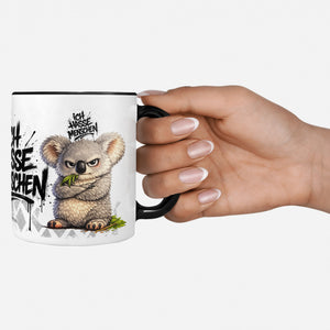 Koala Tasse „Ich hasse Menschen“ – Lustige Kaffeetasse - Sunnywall - Individualität trifft Design