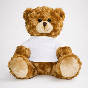 🎁 Kuscheltier mit weißem Shirt zum Selbstbeschriften (100% off) - Sunnywall - Individualität trifft Design