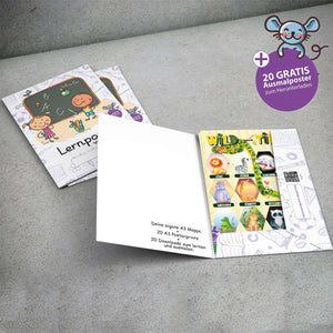Lernposter Set Kinder A3 20er Mappe mit Ausmalpostern Vorschule Grundschule - Sunnywall - Individualität trifft Design