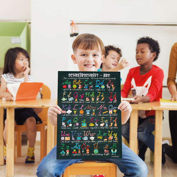 Lernposter Set Kinder A3 20er Mappe mit Ausmalpostern Vorschule Grundschule - Sunnywall - Individualität trifft Design