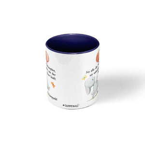 Lustige Tasse Hase Spruch Er hoppelt mit Ballon – Geschenk für Tierfreunde - Sunnywall - Individualität trifft Design