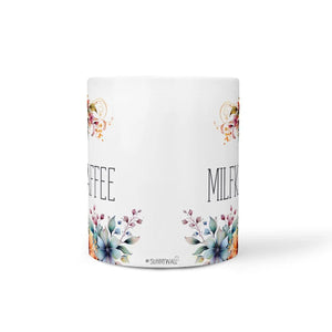 Milfkaffee Tasse mit Blumenspruch – freche Statement-Kaffeetasse - Sunnywall - Individualität trifft Design