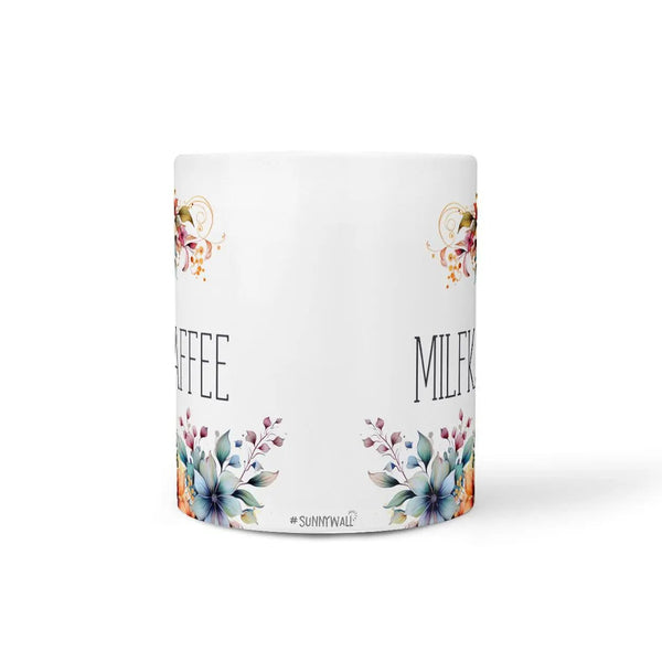 Milfkaffee Tasse mit Blumenspruch – freche Statement-Kaffeetasse - Sunnywall - Individualität trifft Design