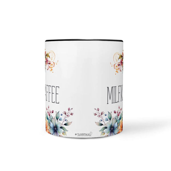 Milfkaffee Tasse mit Blumenspruch – freche Statement-Kaffeetasse - Sunnywall - Individualität trifft Design