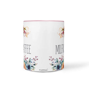 Milfkaffee Tasse mit Blumenspruch – freche Statement-Kaffeetasse - Sunnywall - Individualität trifft Design