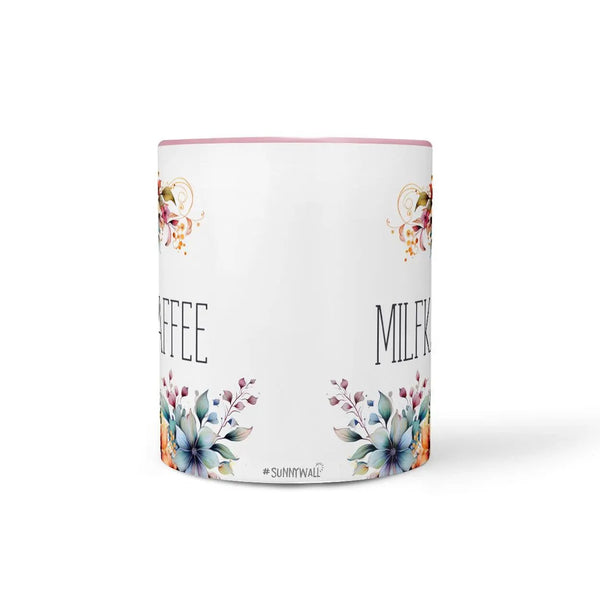 Milfkaffee Tasse mit Blumenspruch – freche Statement-Kaffeetasse - Sunnywall - Individualität trifft Design