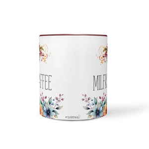 Milfkaffee Tasse mit Blumenspruch – freche Statement-Kaffeetasse - Sunnywall - Individualität trifft Design