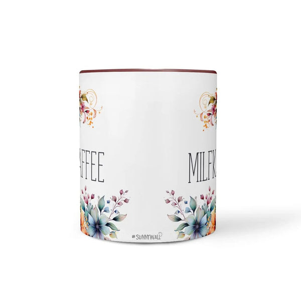 Milfkaffee Tasse mit Blumenspruch – freche Statement-Kaffeetasse - Sunnywall - Individualität trifft Design