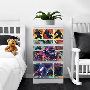 Möbelfolie passend für IKEA Malm Kommode American Football Schrankfolie - Sunnywall - Individualität trifft Design